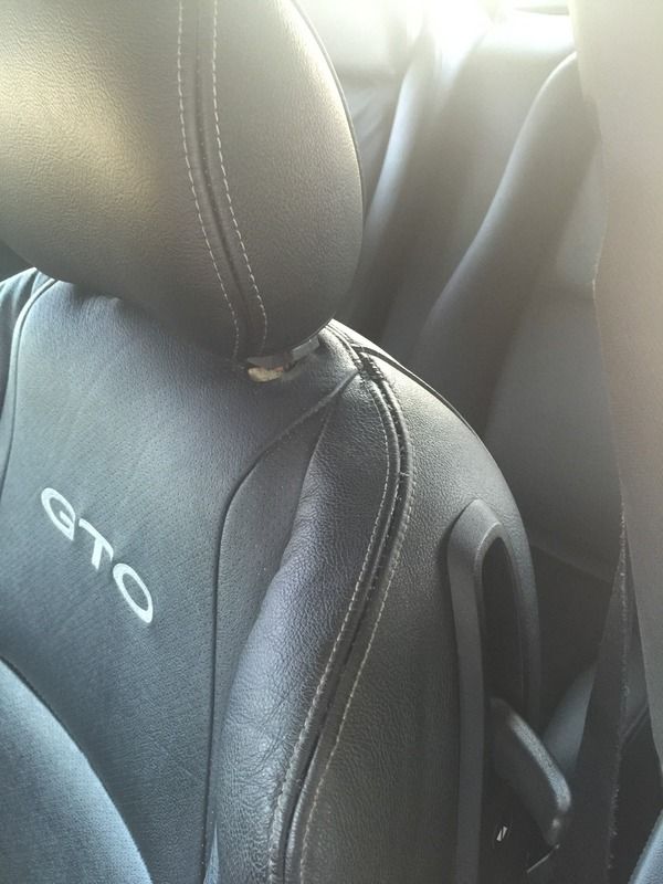 Temp fix for drivers seat stitching that came apart... LS1GTO Forums